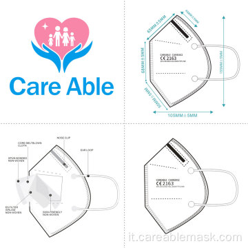 Respiratori per filtrazione CAREABLE CE2163 EN149 Maschera FFP2